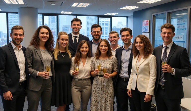 FinFocus Spotlight team celebration