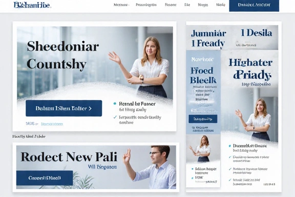 Example of banner ad placements on website